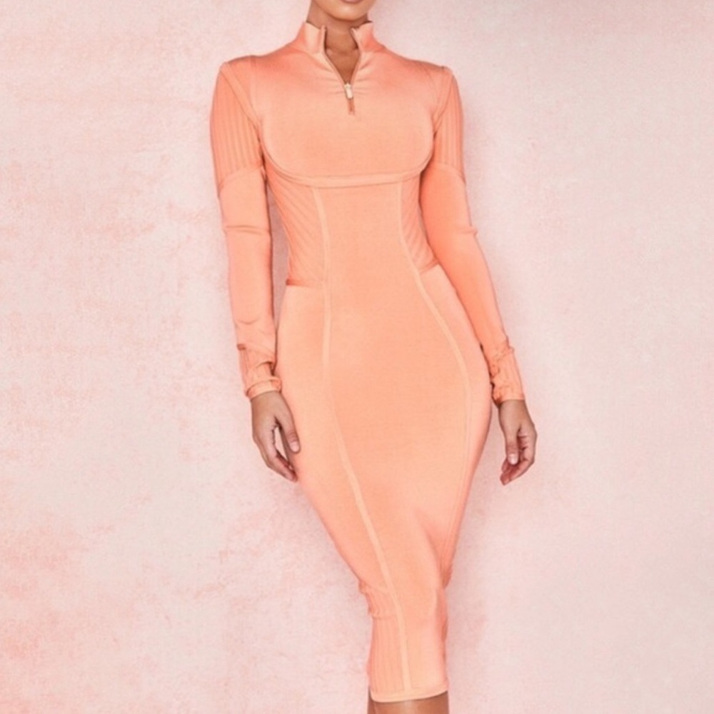NWT New House of CB Dana Peach Dress XS